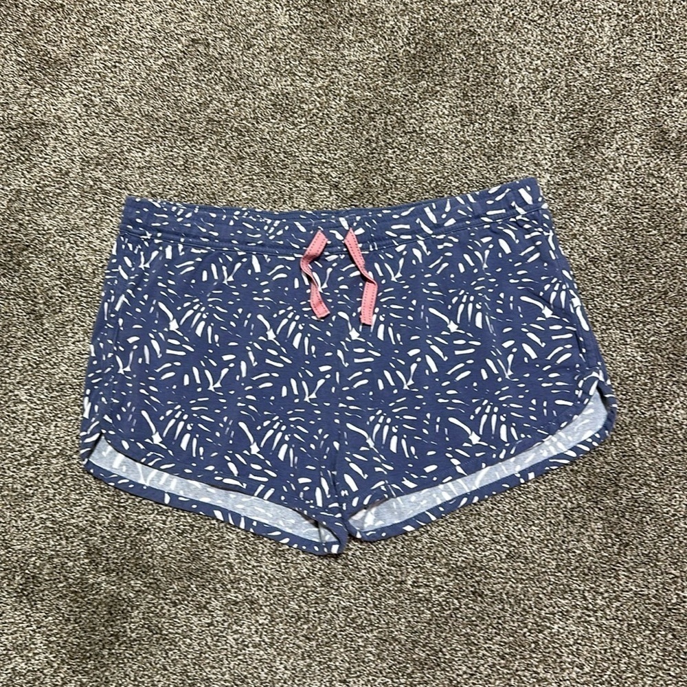 Southern tide pajama sleep lounge shorts size large drawstring waist palm print